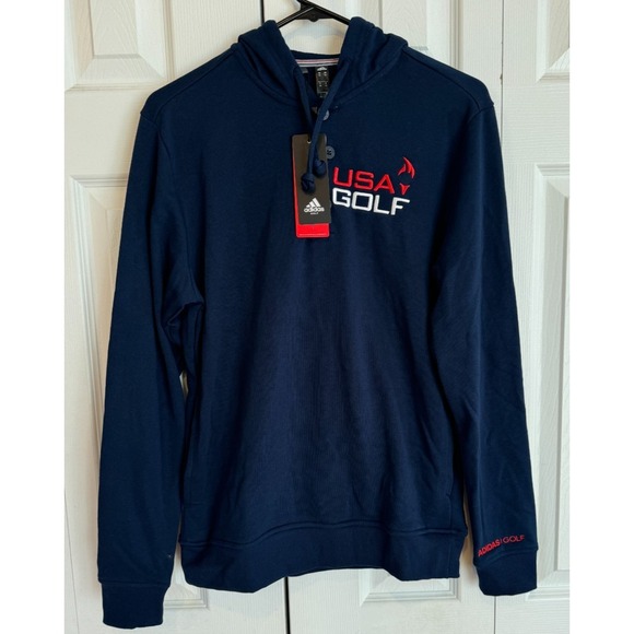 adidas Other - NEW Adidas 2020 USA Golf Team Navy Hoodie Sweatshirt Pullover Men's Size XS